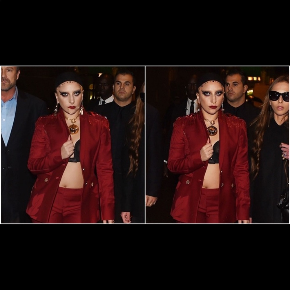 Versace Red Wool Brocade Blazer w/ Embroidery 42/8